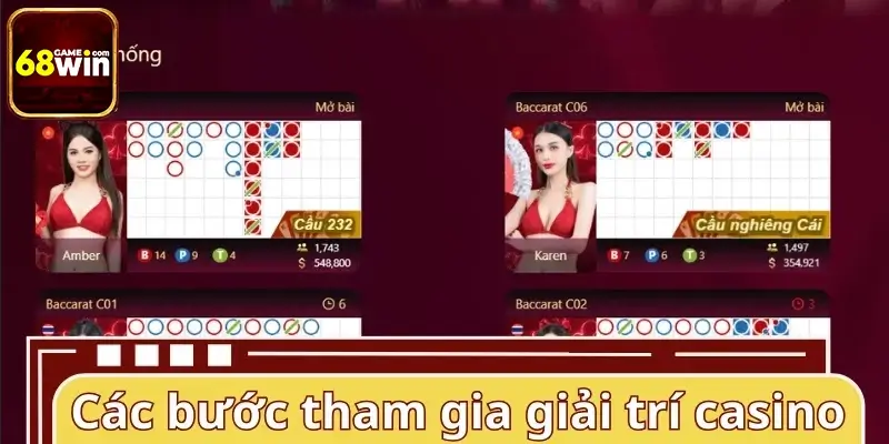 Lộ trình các bước tham gia giải trí tại casino trực tuyến