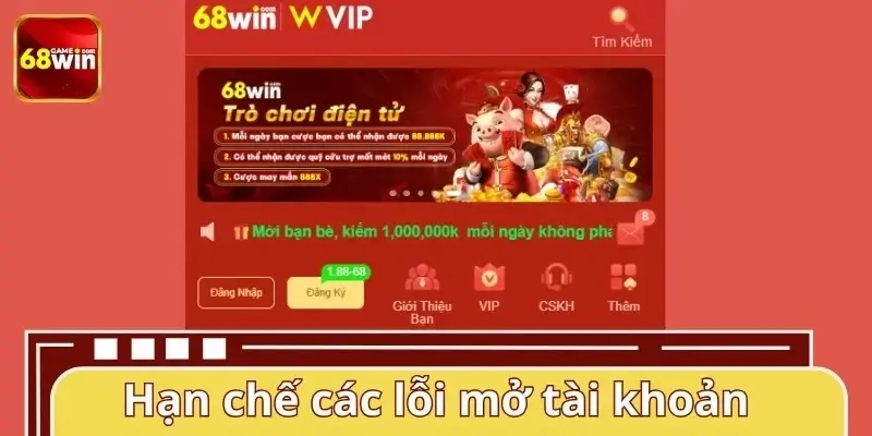 Lỗi tạo tài khoản thường gặp cần hạn chế